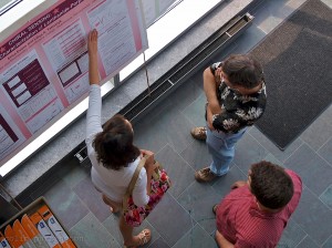 Presenting a poster to multiple people