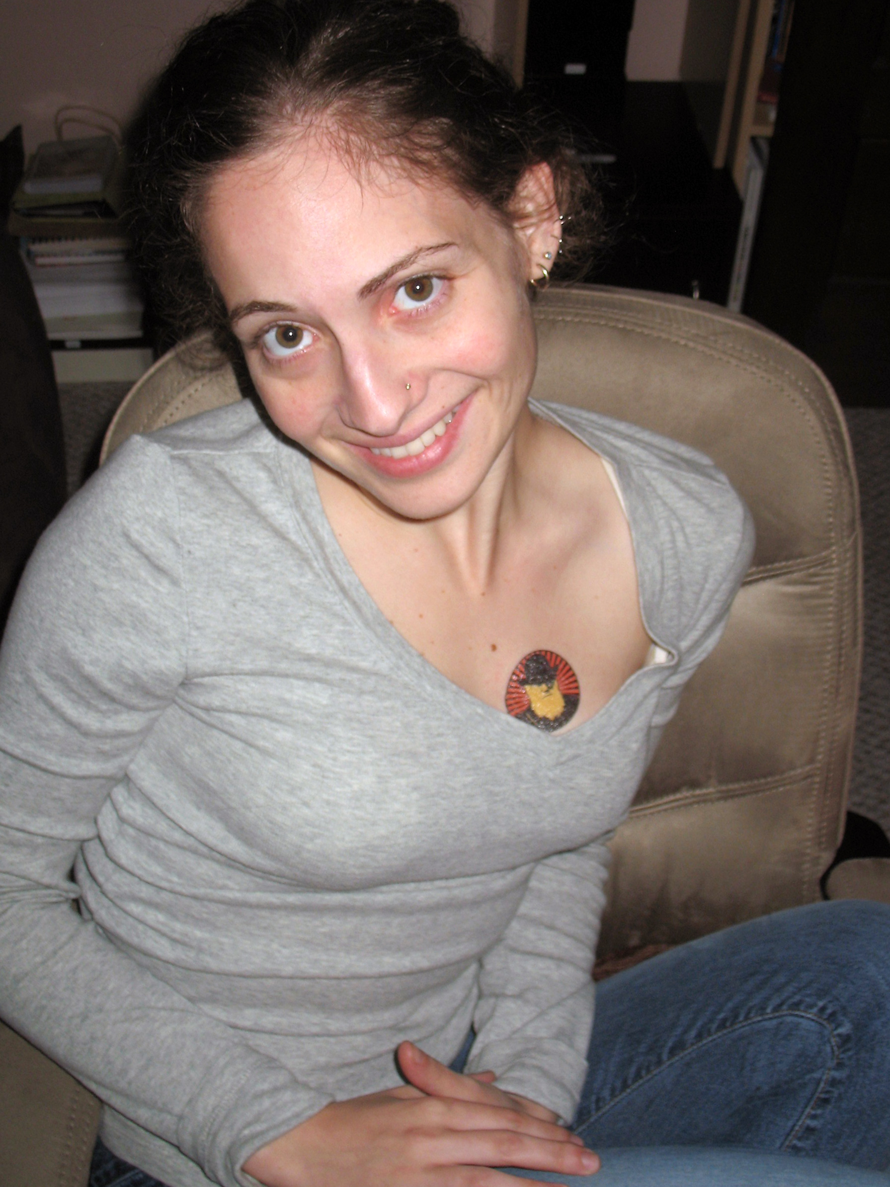 charles darwin, tattoo, girl, chest, neck, skin, cute, attractive, sexy, science, biology