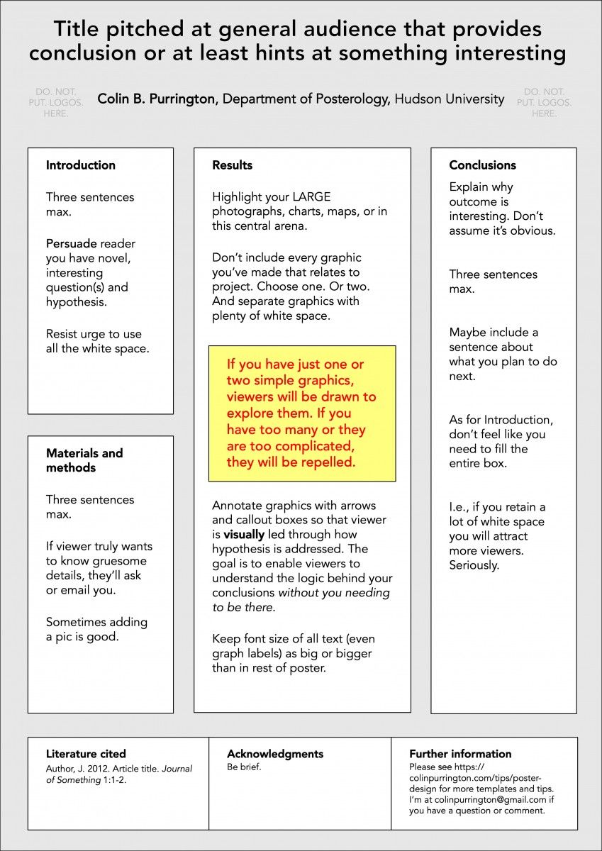 informational poster layout