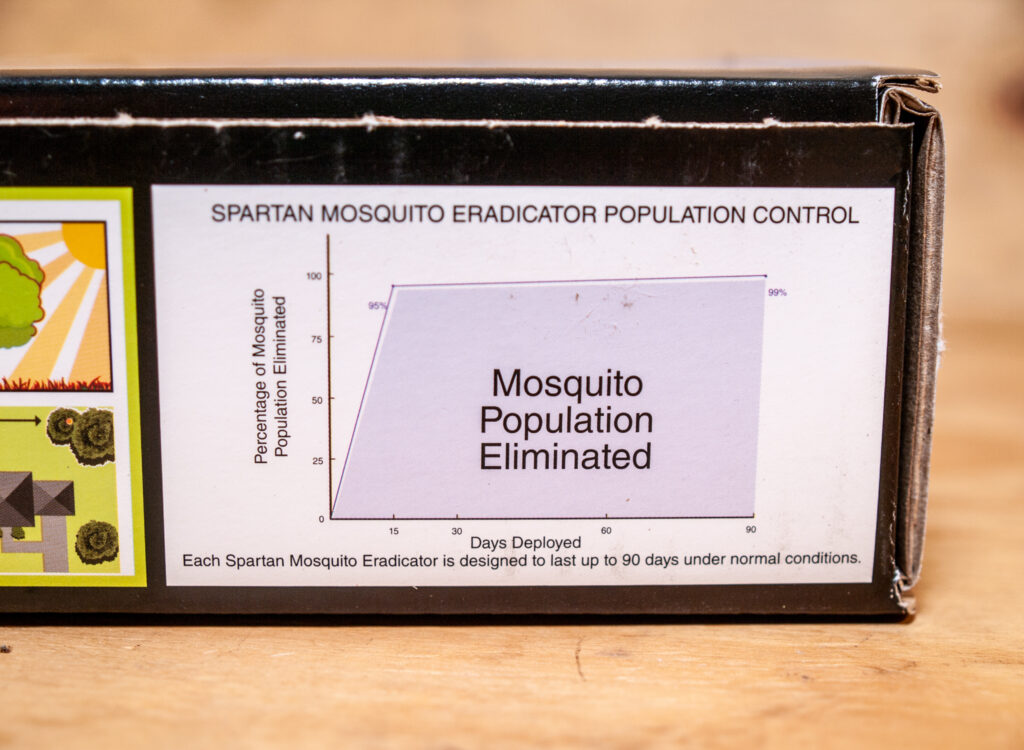 Spartan Mosquito Eradicator efficacy graph